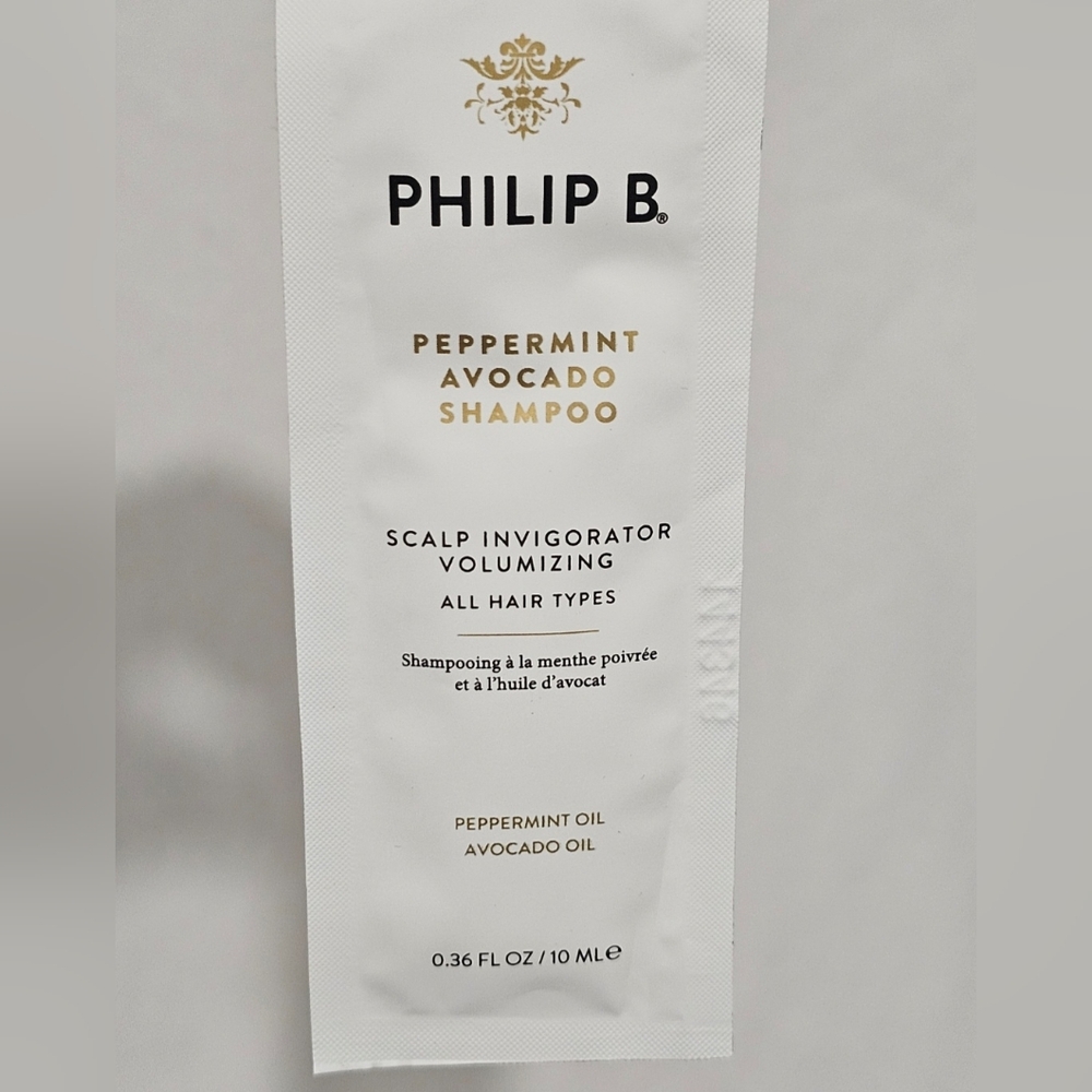 Philip B. Peppermint Avocado Shampoo packets x10